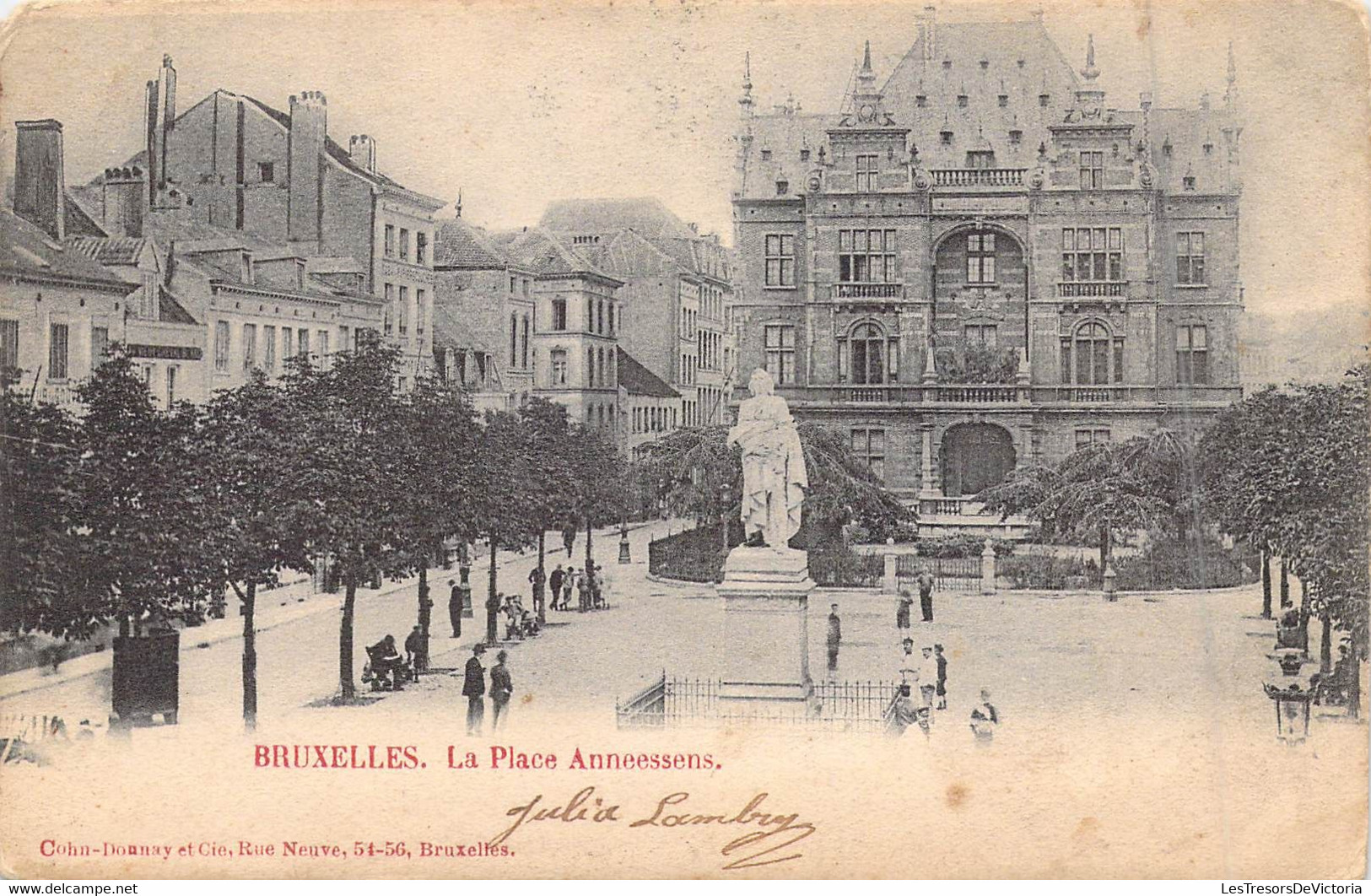 BELGIQUE - Bruxelles - La Place Anneessens - Edit : Cohn-Donnay Et Cie - Carte Postale Ancienne - Andere & Zonder Classificatie