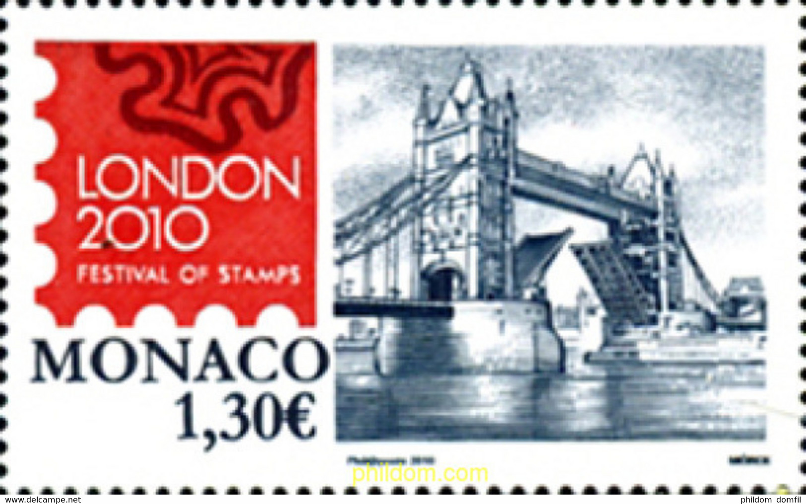 250054 MNH MONACO 2010 EXPOSICION FILATELICA INTERNACIONAL - LONDON 2010 - Otros & Sin Clasificación