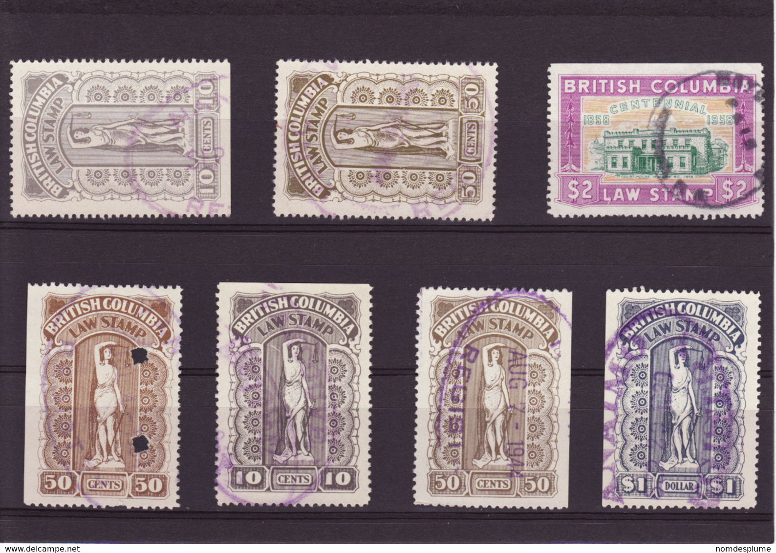 3649) BC Law Nice Stamps B C Revenue - Used Stamps