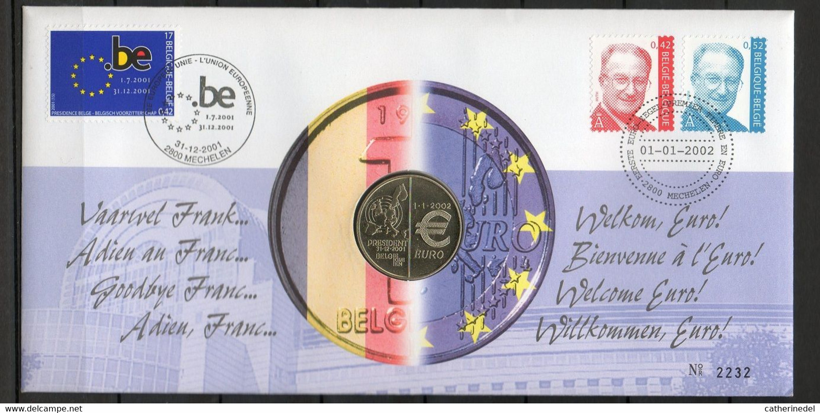 Année 2002 : 3050-3051 - Numisletter : S.M. Le Roi Albert II - Numisletters