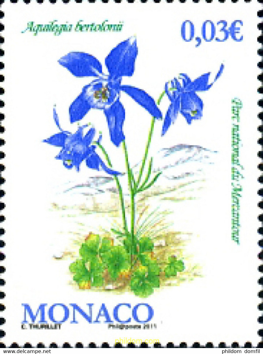 263528 MNH MONACO 2011 FLORES DEL PARQUE NACIONAL DE MERCANTOUR - Otros & Sin Clasificación