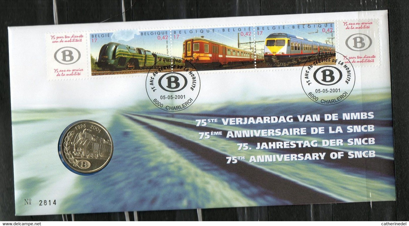 Année 2001 : 2993-2995 - Numisletter : 75ème Anniversaire De La SNCB - Numisletters