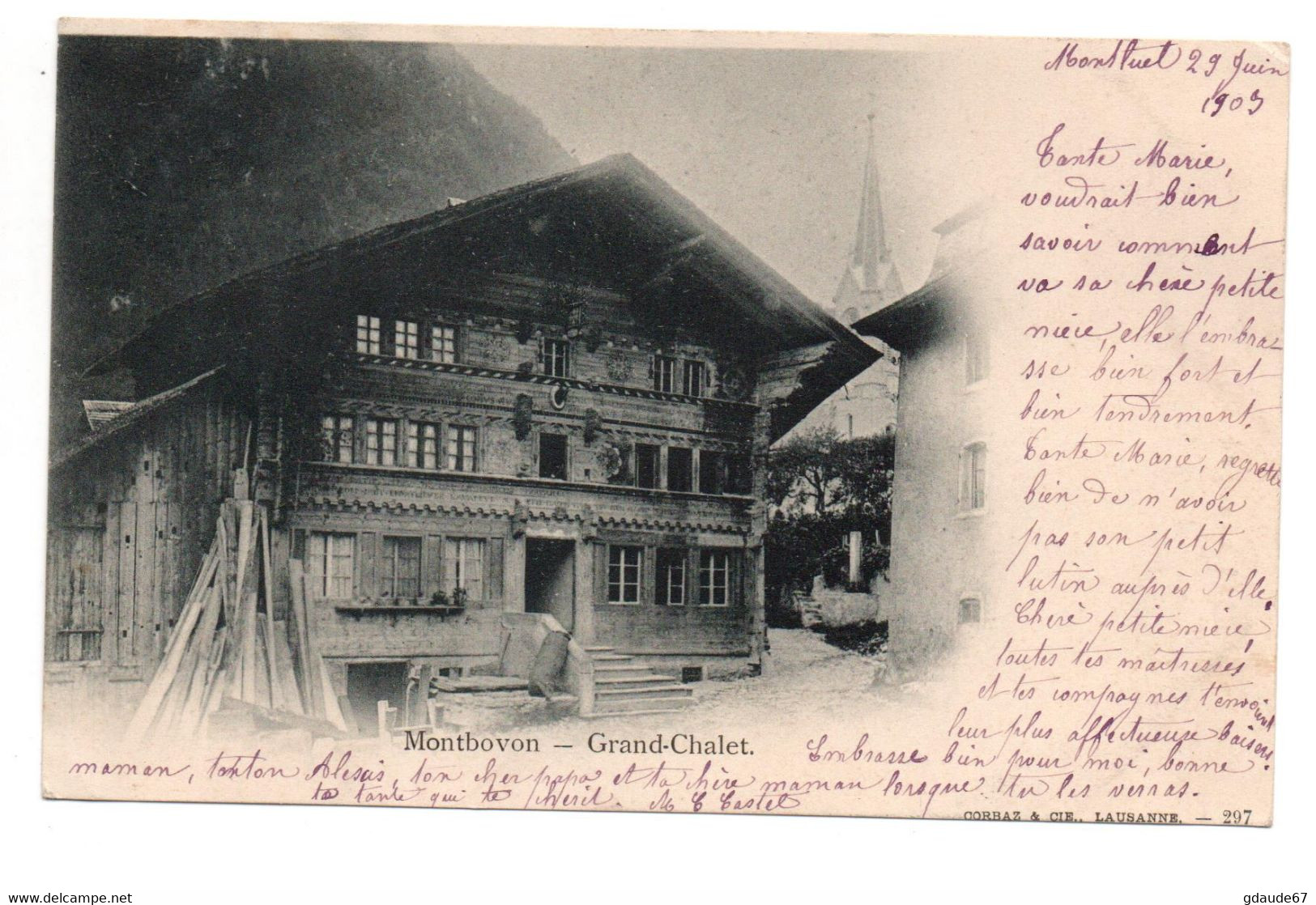 MONTBOVON (FRIBOURG) - GRAND CHALET - Fribourg