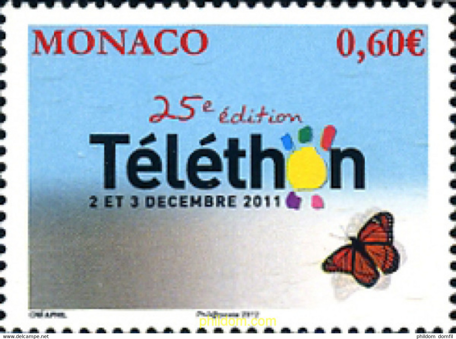 272872 MNH MONACO 2011 25 EDICION DE TELETHON - Other & Unclassified