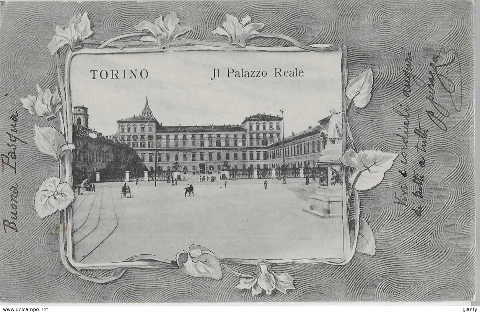 TORINO PALAZZO REALE 1908 ANIMATA LIBERTY - Palazzo Reale