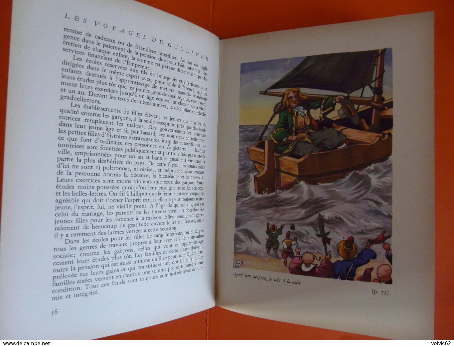 Les Voyages De Gulliver Jonathan Swift Illustrations H. Dimpre Collection Rouge & Or Editions G.P Septembre 1950 - Bibliotheque Rouge Et Or