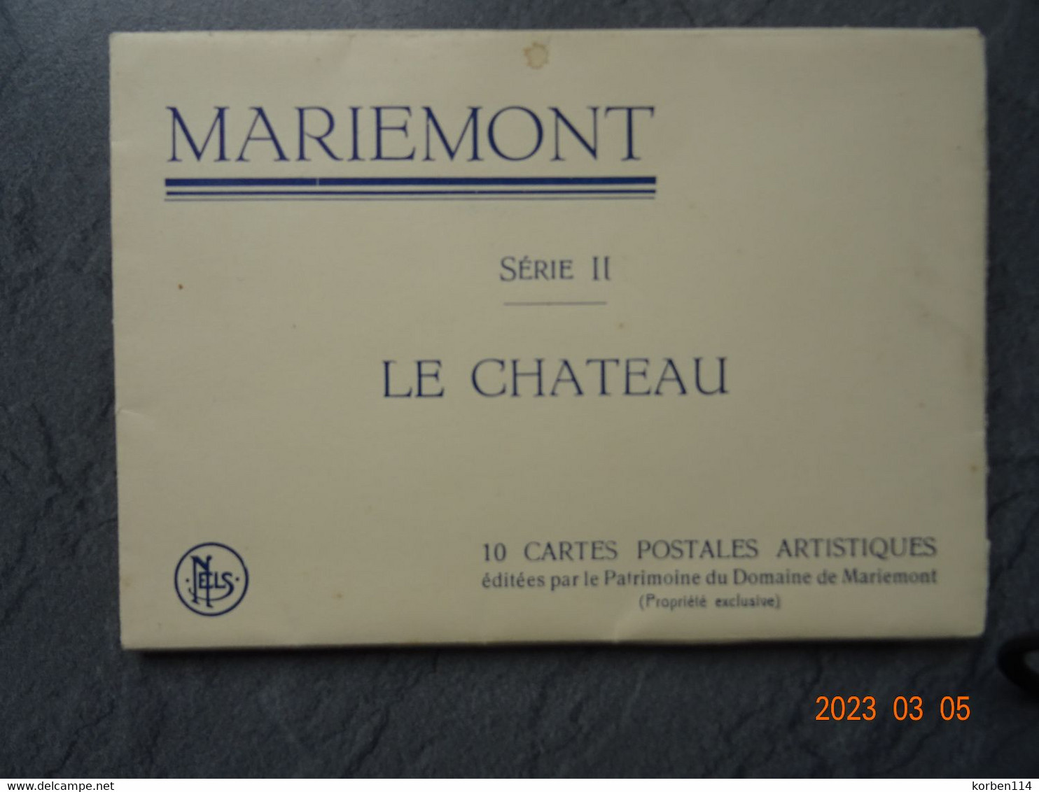 MARIEMONT  LE CHATEAU  SERIE  II  10  CP/PK - Morlanwelz