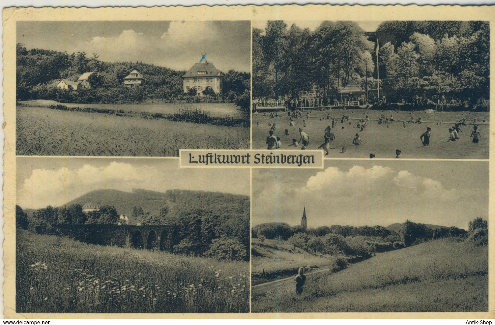 Luftkurort Steinbergen - 4 Ansichten  - Von 1957 (59086) - Schaumburg