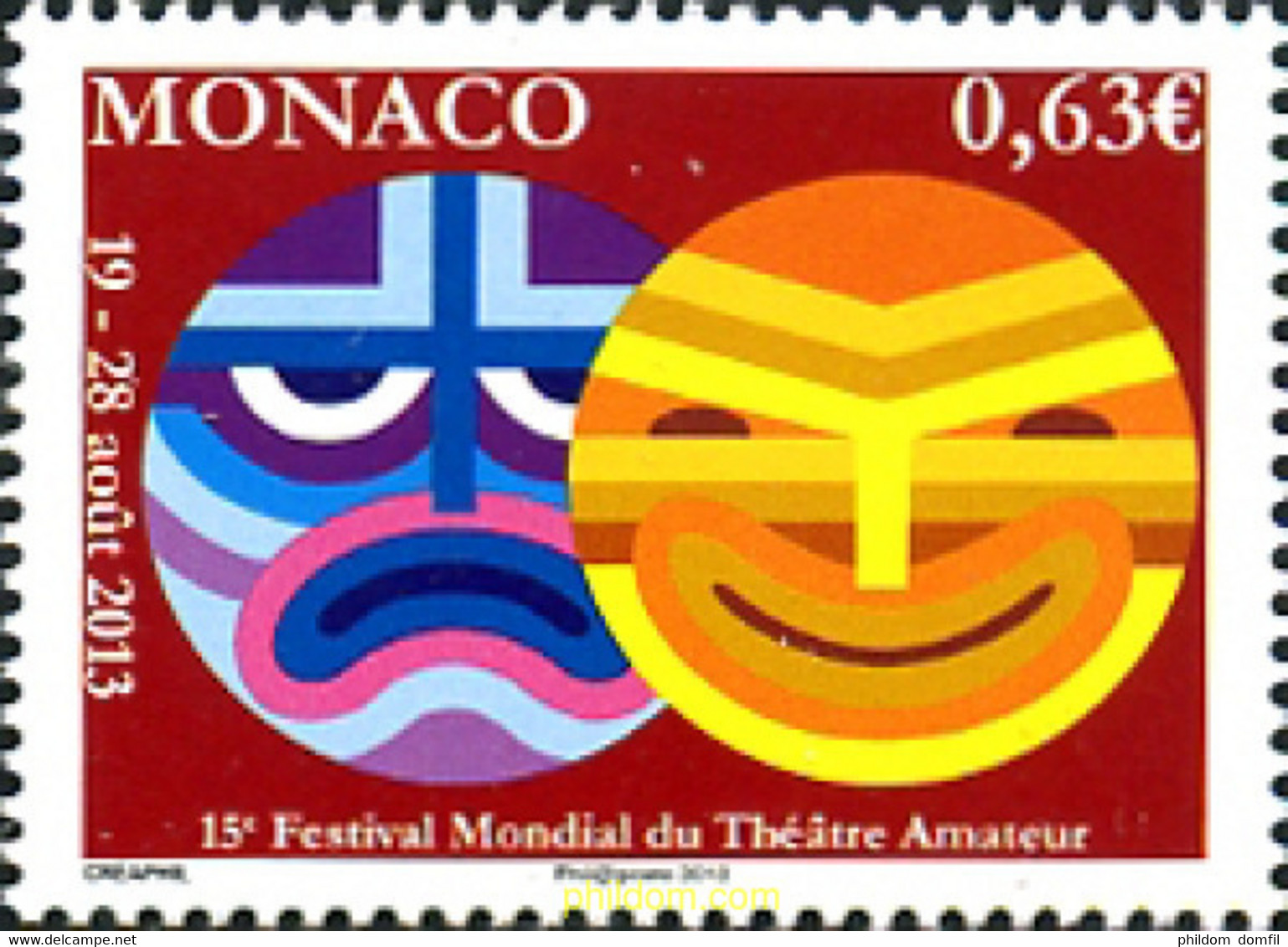 306214 MNH MONACO 2013 FESTIVAL DE TEATRO - Andere & Zonder Classificatie