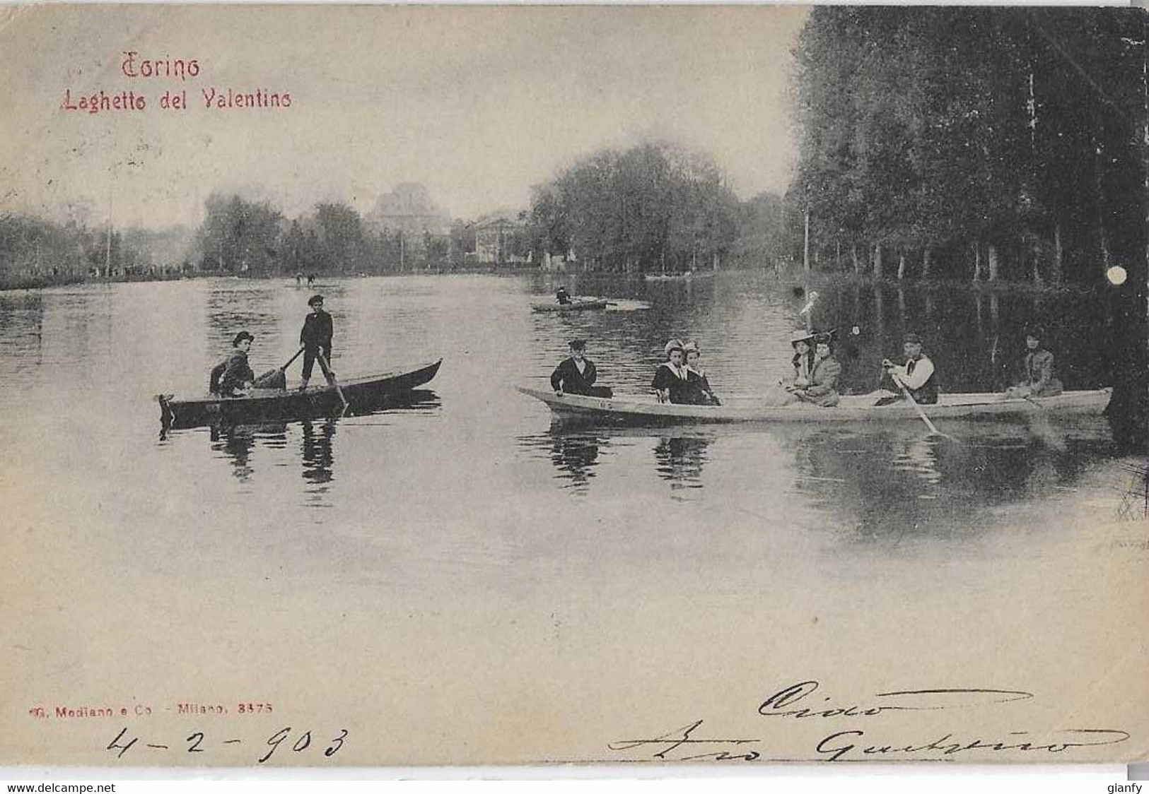 TORINO LAGHETTO DEL VALENTINO 1903 ANIMATA - Parques & Jardines