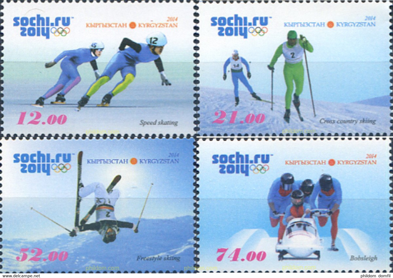 316536 MNH KIRGUIZISTAN 2014 22 JUEGOS OLIMPICOS DE INVIERNO SOCHI 2014 - Hiver 2014: Sotchi