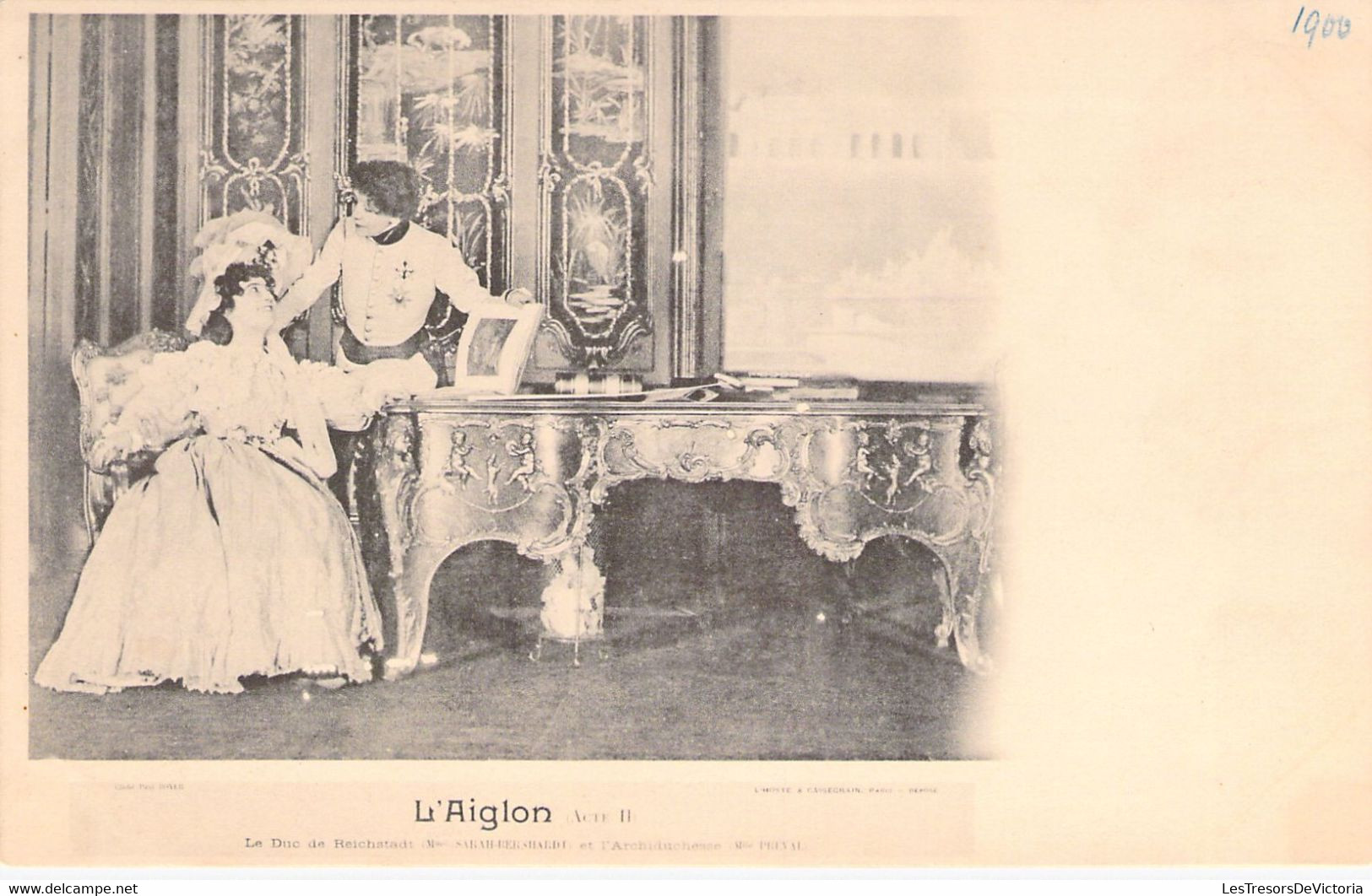 THEATRE - L'AIGLON - Sarah Bernhardt - Le Duc De Reichstadt Et L'Archiduchesse - Carte Postale Ancienne - Theater