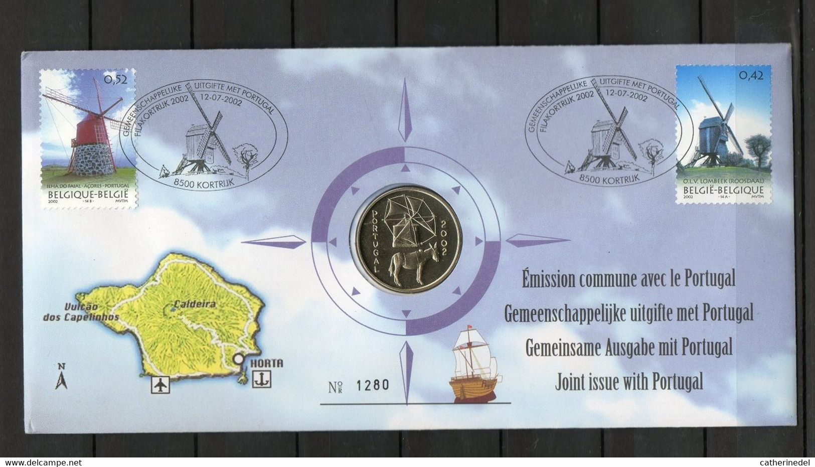 Année 2002 : 3091-3092 - Numisletter : Emission Commune Avec Le Portugal - Numisletter