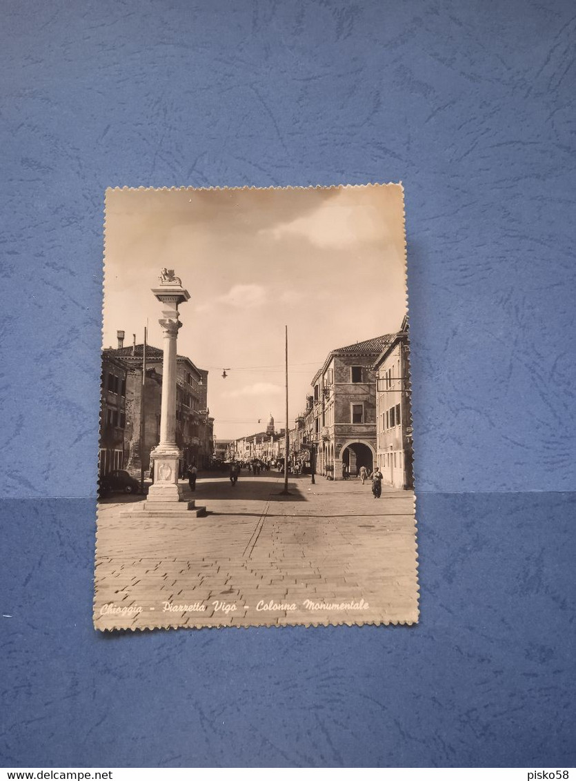 Italia-chioggia-piazzetta Vigo-colonna Monumentale-fg-1955 - Chioggia