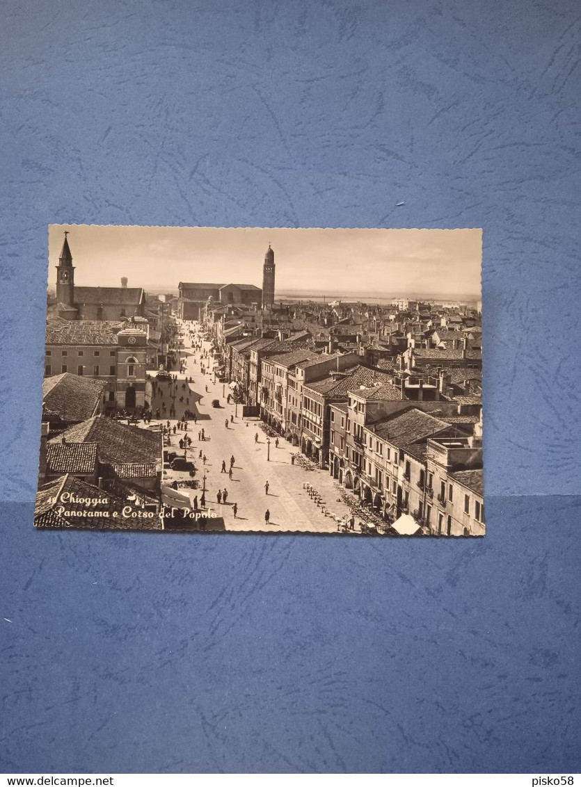 Italia-chioggia-panorama E Corso Del Popolo-fg-1956 - Chioggia