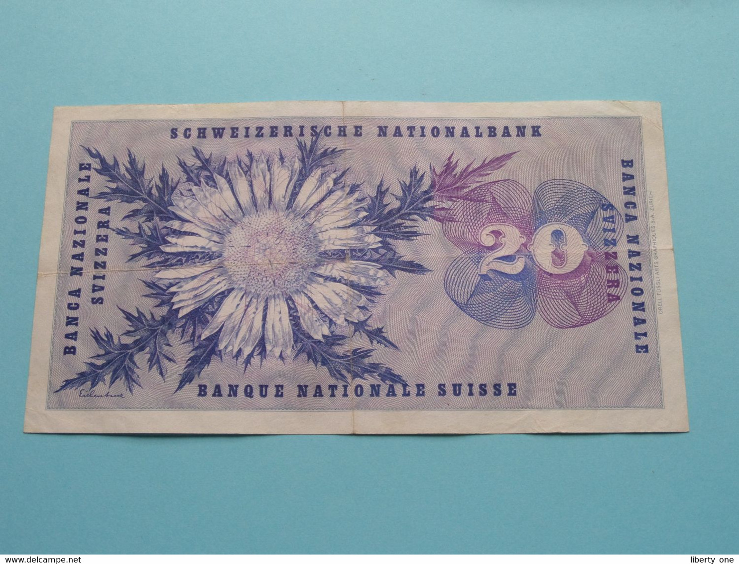 20 Francs ( 15 Jan 1969 ) Serie 64 R - 064433 ( For Grade, Please See Photo ) Banque SUISSE / SVIZZERA ( XF ) ! - Suisse