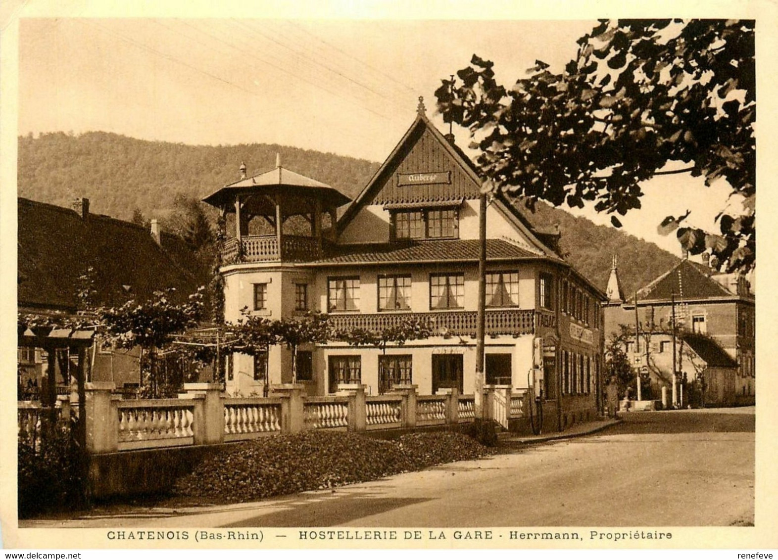 CHATENOIS - Hostellerie De La Gare - Hermann Propriétaire ( Les Deux Cartes ) - Chatenois
