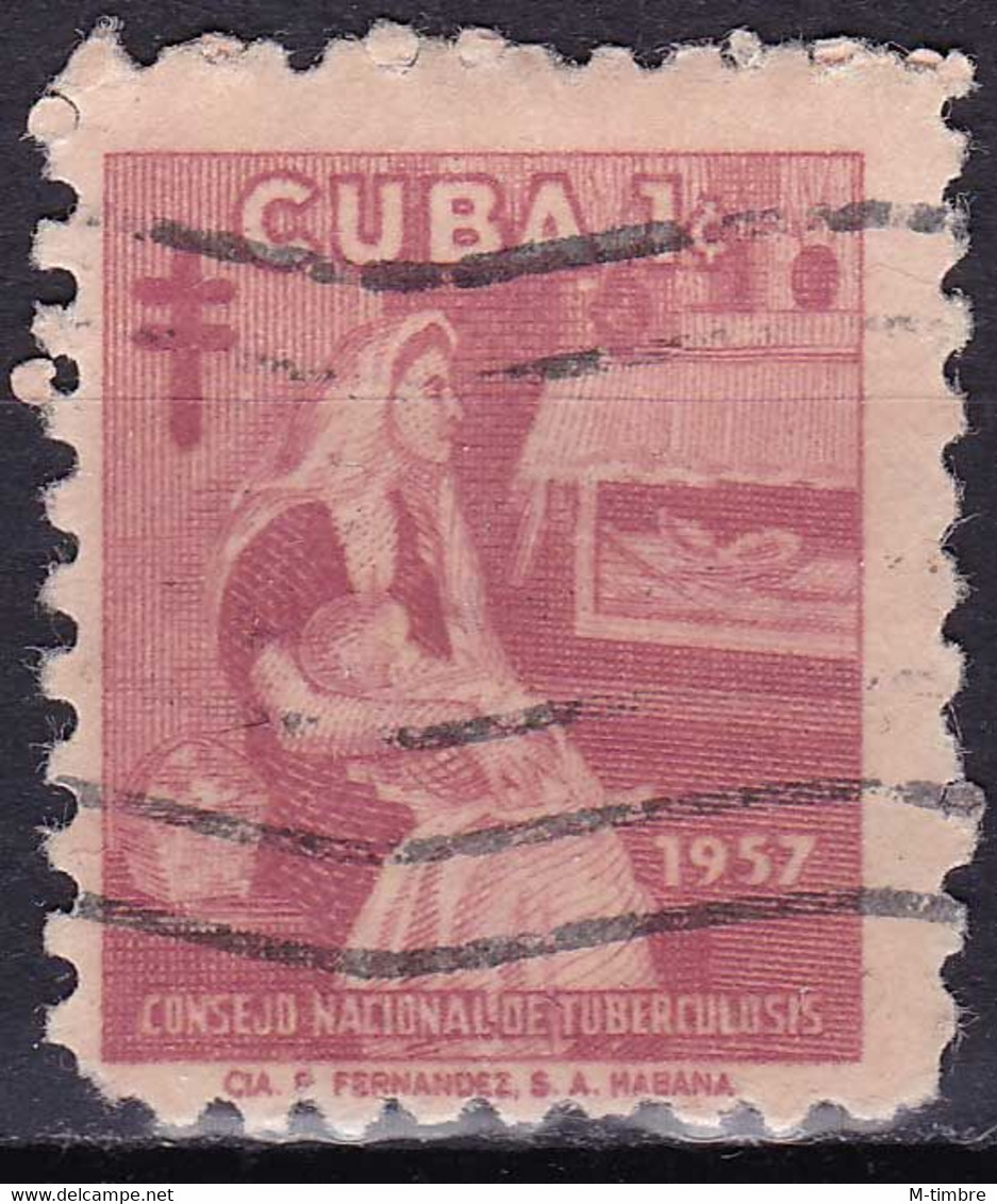 Cuba YT 34 Mi 36 Année 1957 (Used °) Mère Et Enfant - Liefdadigheid