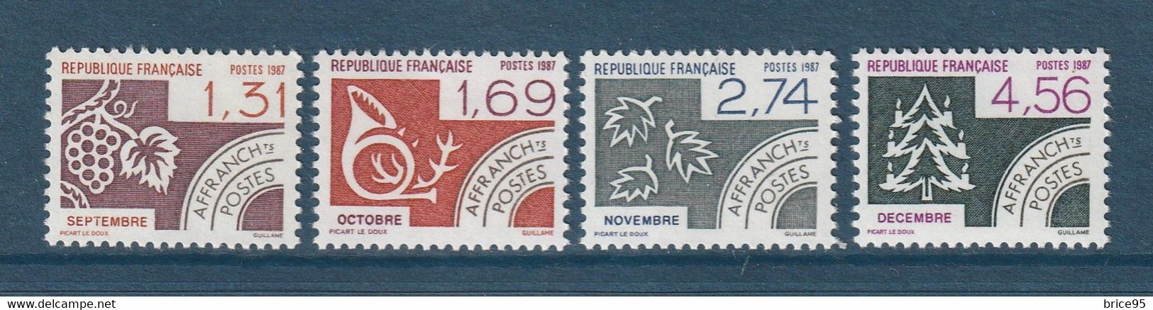 France - YT Préoblitéré Nº 194 à 197 ** - Neuf Sans Charnière - 1987 - 1953-1960