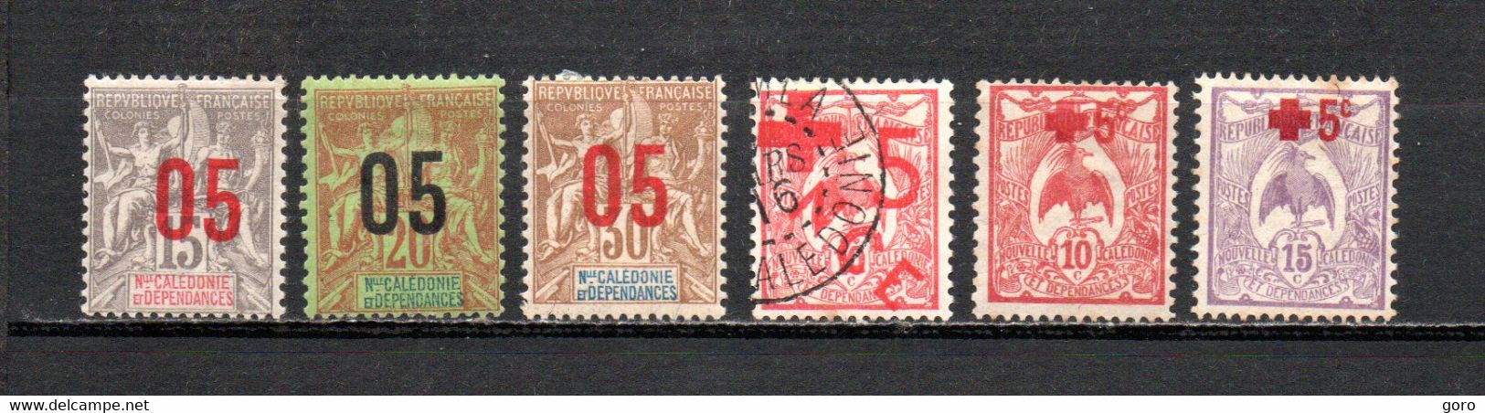 Nueva Caledonia   1912-15  .-  Y&T  Nº   105/107-110/112 - Gebruikt