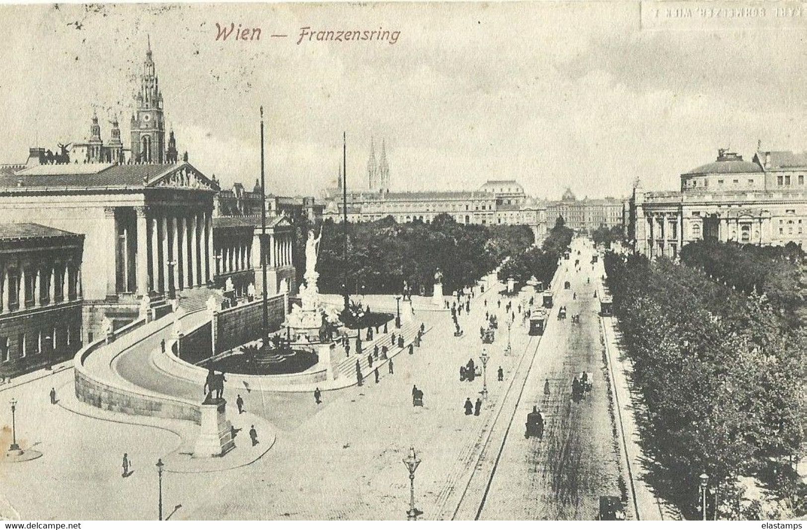 AK AT WIEN 1903 Strassenbahn - Belvedere