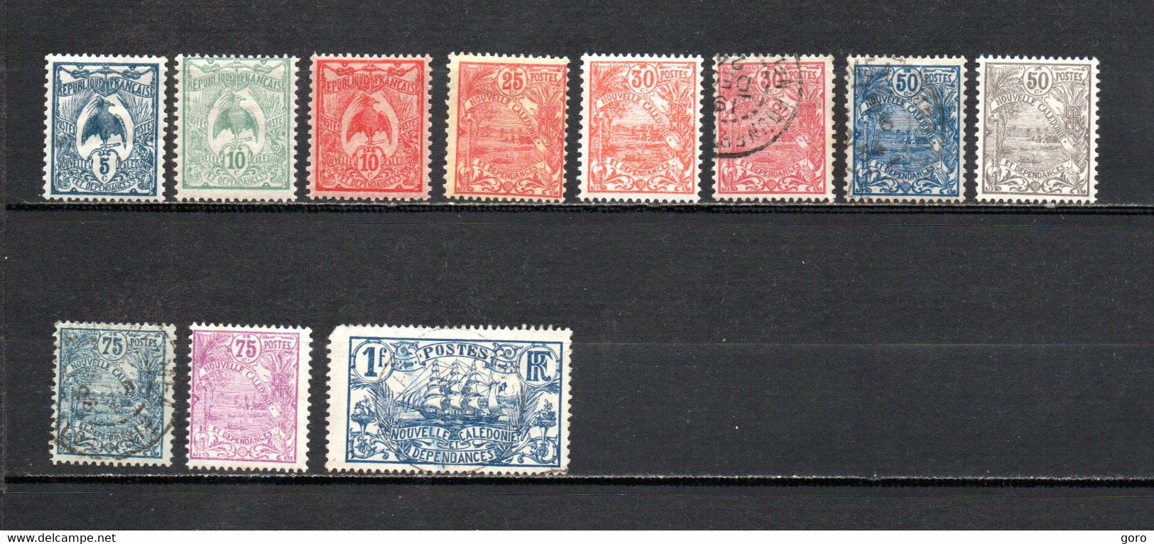 Nueva Caledonia   1922-28  .-  Y&T  Nº   114/121-123/125      (  125  Falta Punta ) - Used Stamps