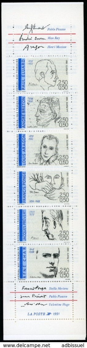 BC 2687 NEUF TB / PERSONNAGES Célèbres 1991, "Poètes Français Du XXème Siècle" / Valeur Timbres : 15F Soit 2.29€ - Bekende Personen