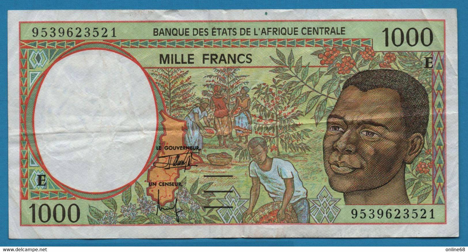 AFRIQUE CENTRALE Banque Des États Cameroon 1000 FRANCS 1995 # 9539623...  P# 202E - Kameroen