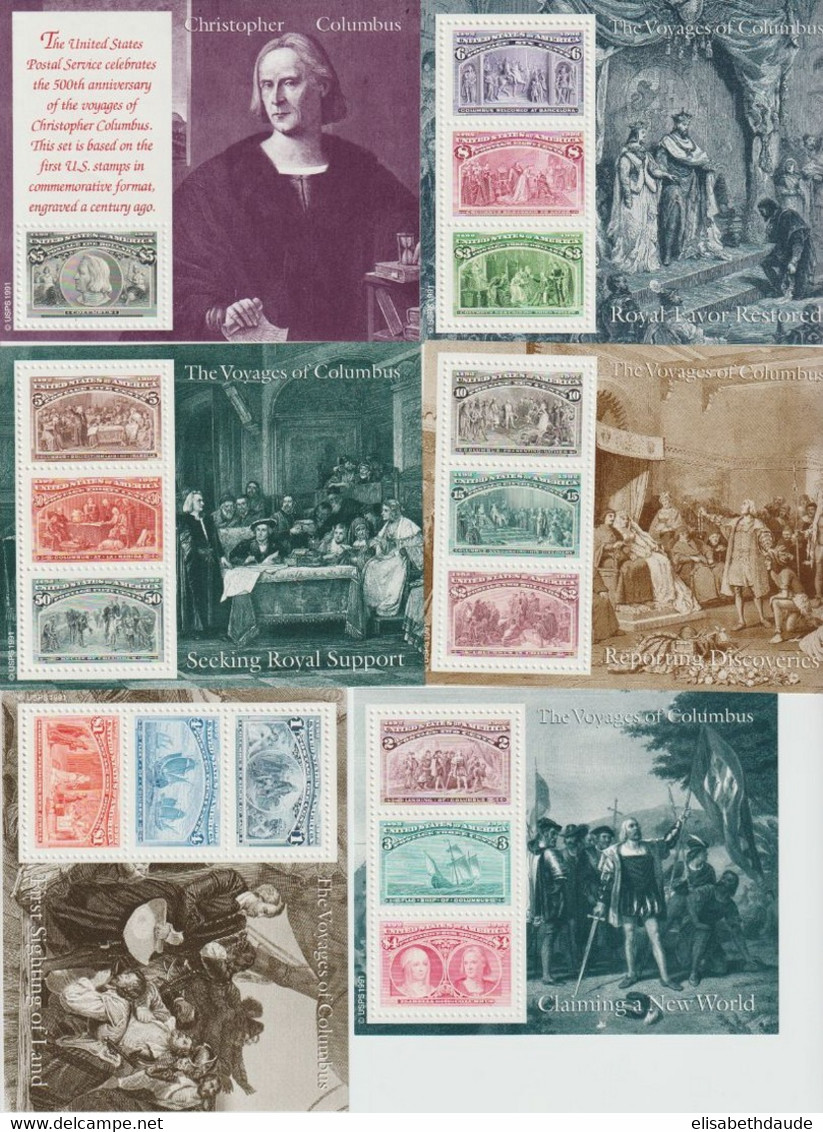 USA - COLLECTION BLOCS ** MNH - YVERT N°11/14+16/28+30+33/34+42+44  - 6 PAGES ! - COTE = 210 EUR. - Hojas Bloque