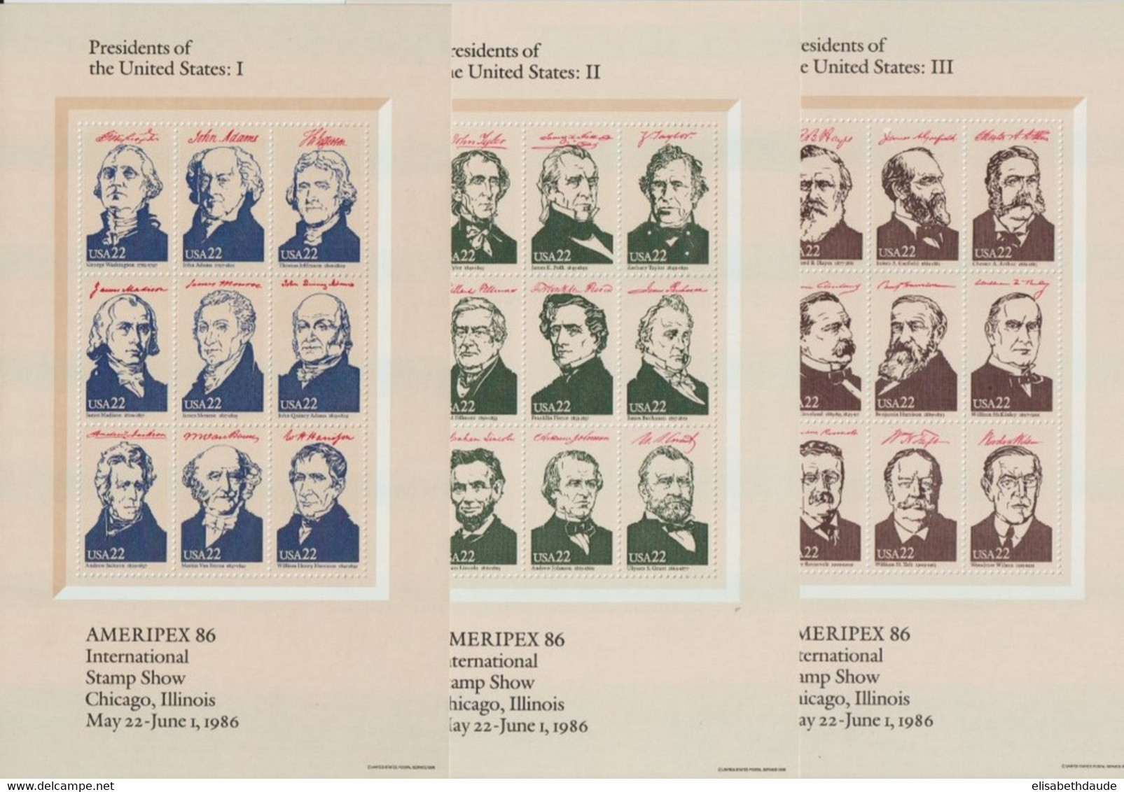 USA - COLLECTION BLOCS ** MNH - YVERT N°11/14+16/28+30+33/34+42+44  - 6 PAGES ! - COTE = 210 EUR. - Blocchi & Foglietti