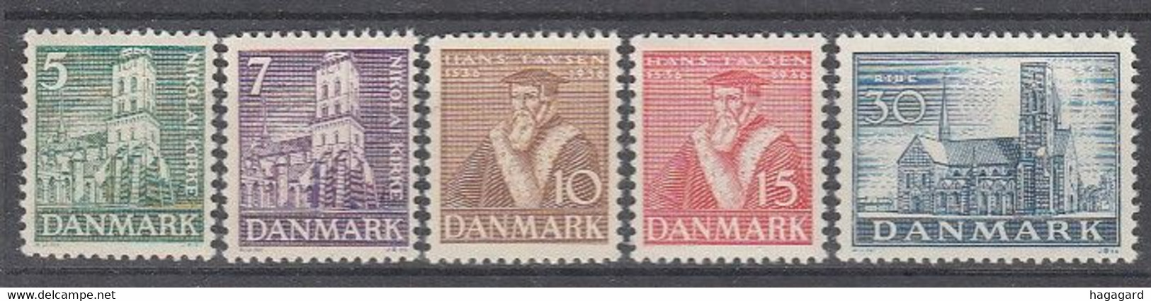 G2698. Denmark 1936. Michel 228-32. MNH(**) - Poste Aérienne