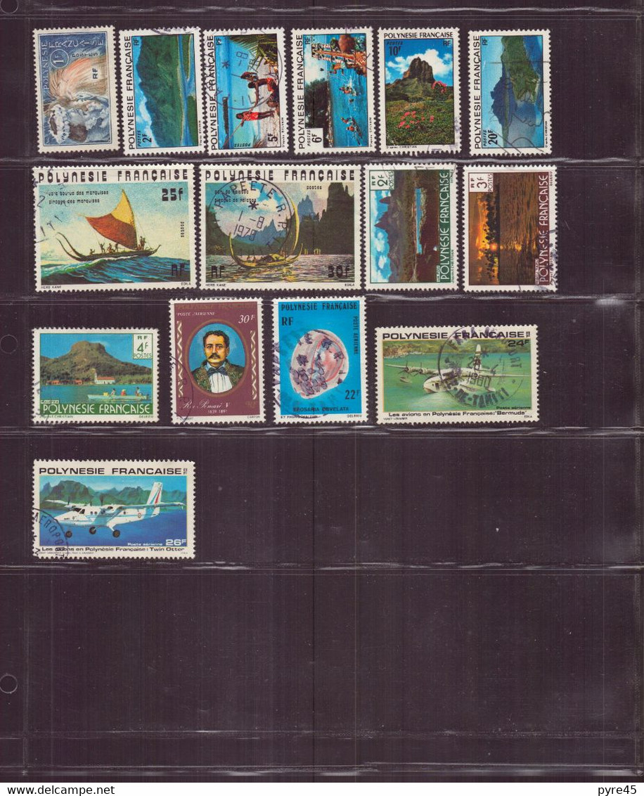 Polynésie, Lot De 15 Timbres Principalement Oblitérés - Collections, Lots & Séries