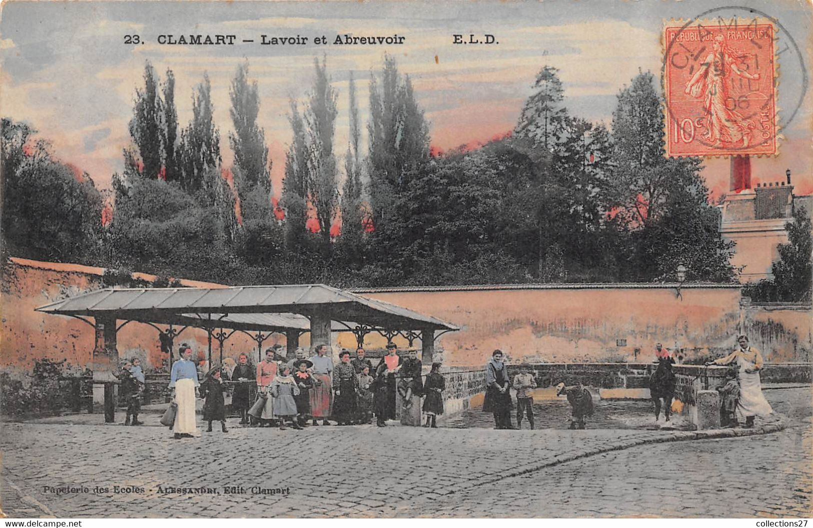 92-CLAMART- LAVOIR ET ABREUVOIR ( EN COULEURS ) - Clamart