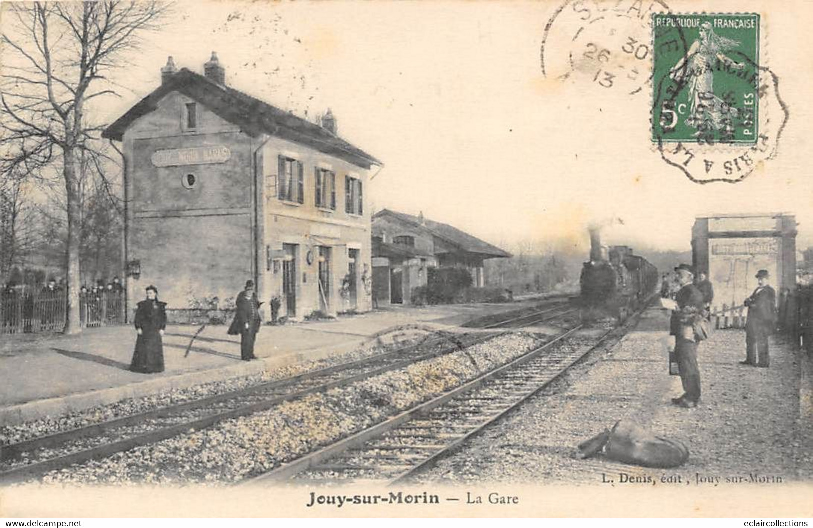 Jouy Sur Morin               77        Intérieur De La Gare     Train.     (voir Scan) - Autres & Non Classés