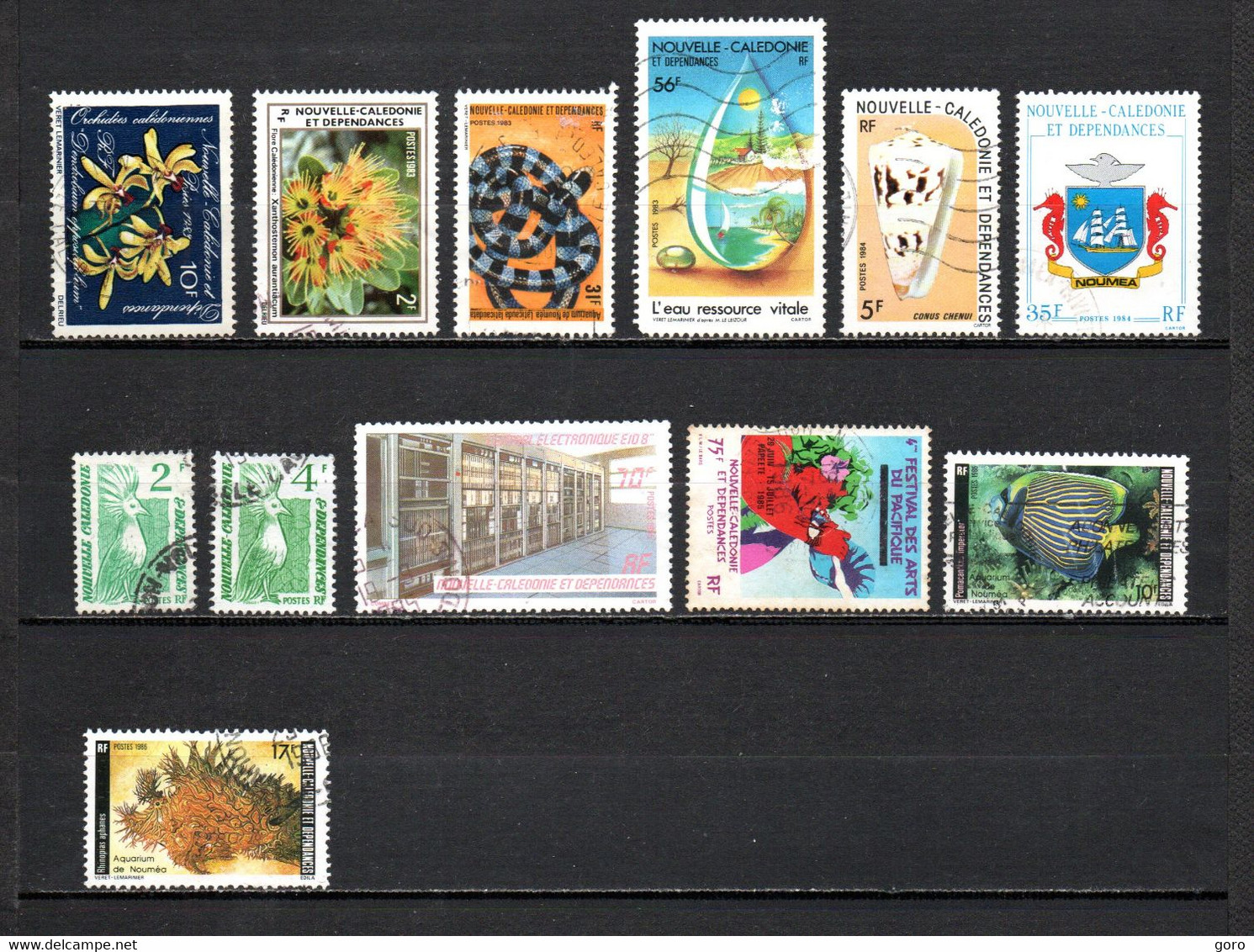 Nueva Caledonia   1983-86  .-  Y&T  Nº   466-470-475-478-481-486-492-494-502-506-512/513   ( 478  Falta Punta  ) - Used Stamps