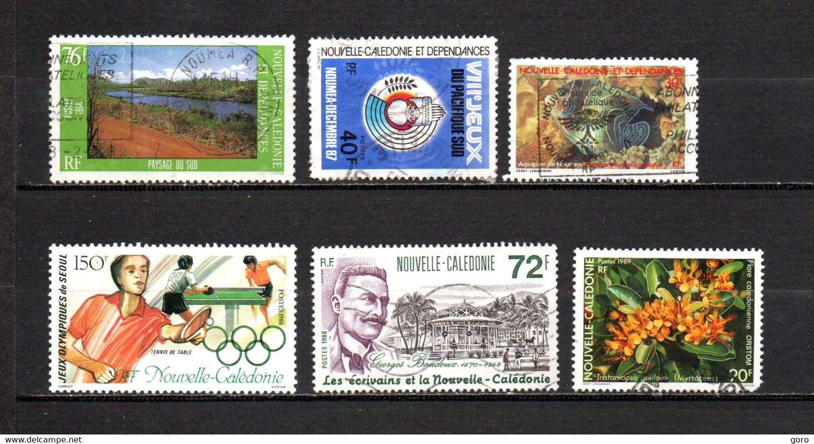 Nueva Caledonia   1986-89  .-  Y&T  Nº   526-540-551-562-564-575   ( 575  Falta Punta  ) - Used Stamps