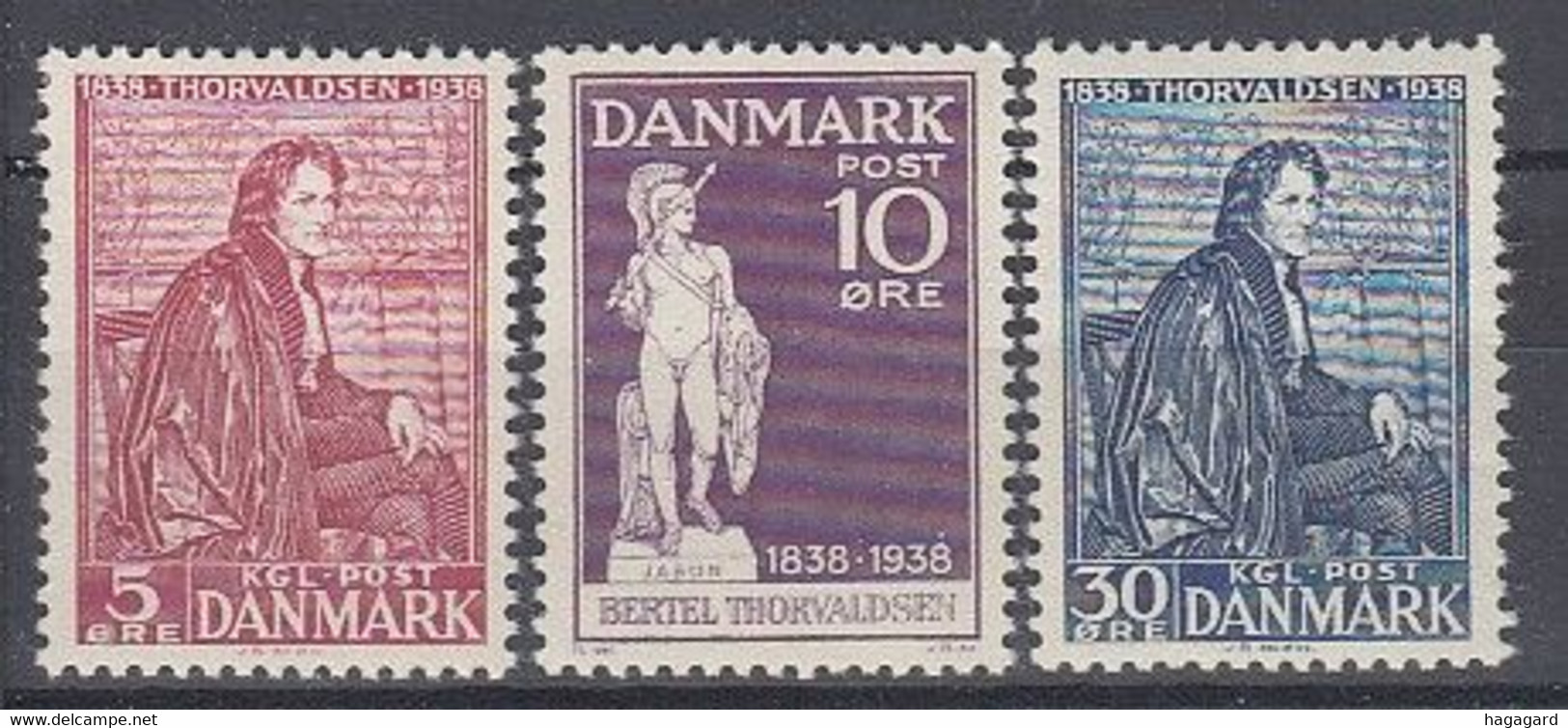 B2059. Denmark 1938. Michel 247-49. MNH(**) - Poste Aérienne