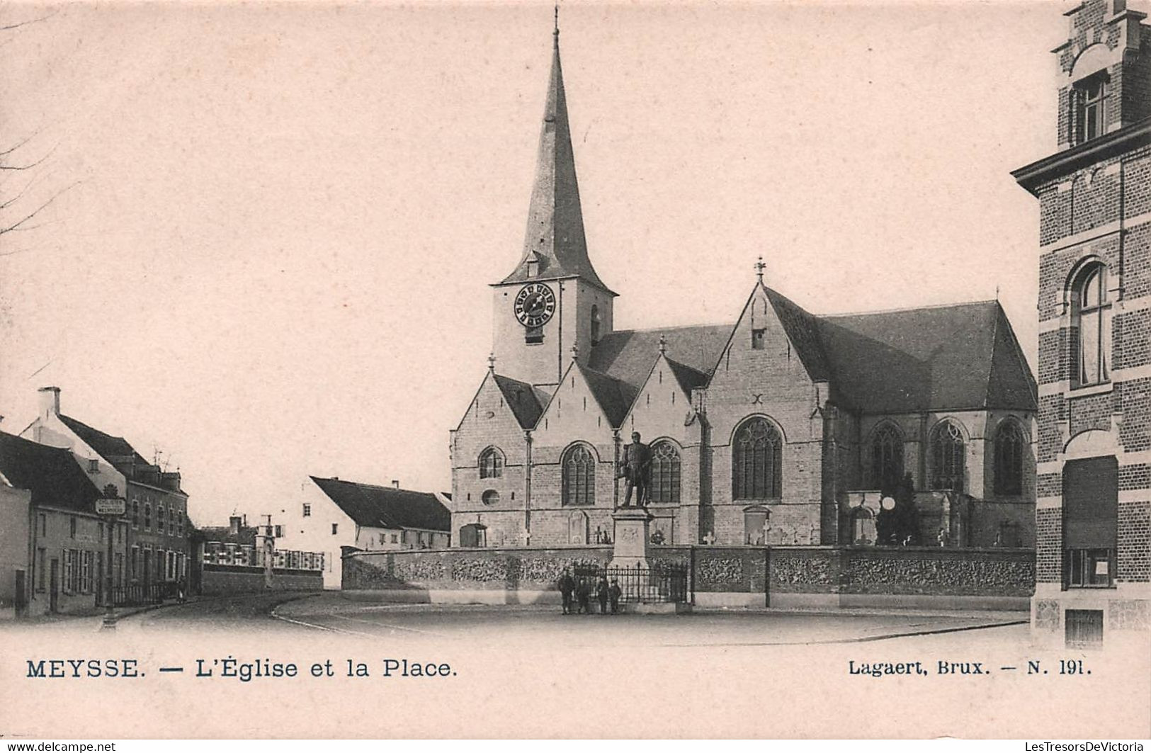 BELGIQUE - Meysse - L'eglise Et La Place - Lagaert Brux N°191 - Carte Postale Ancienne - - Meise