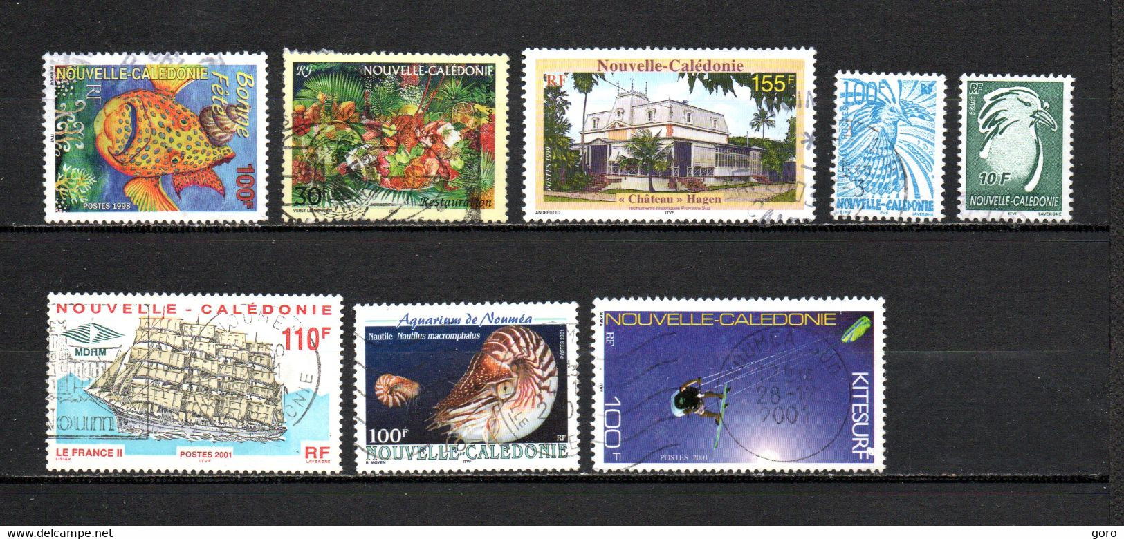 Nueva  Caledonia  1998-2003 .-  Y&T  Nº   781-801-804-839-842-850-856-885 - Used Stamps