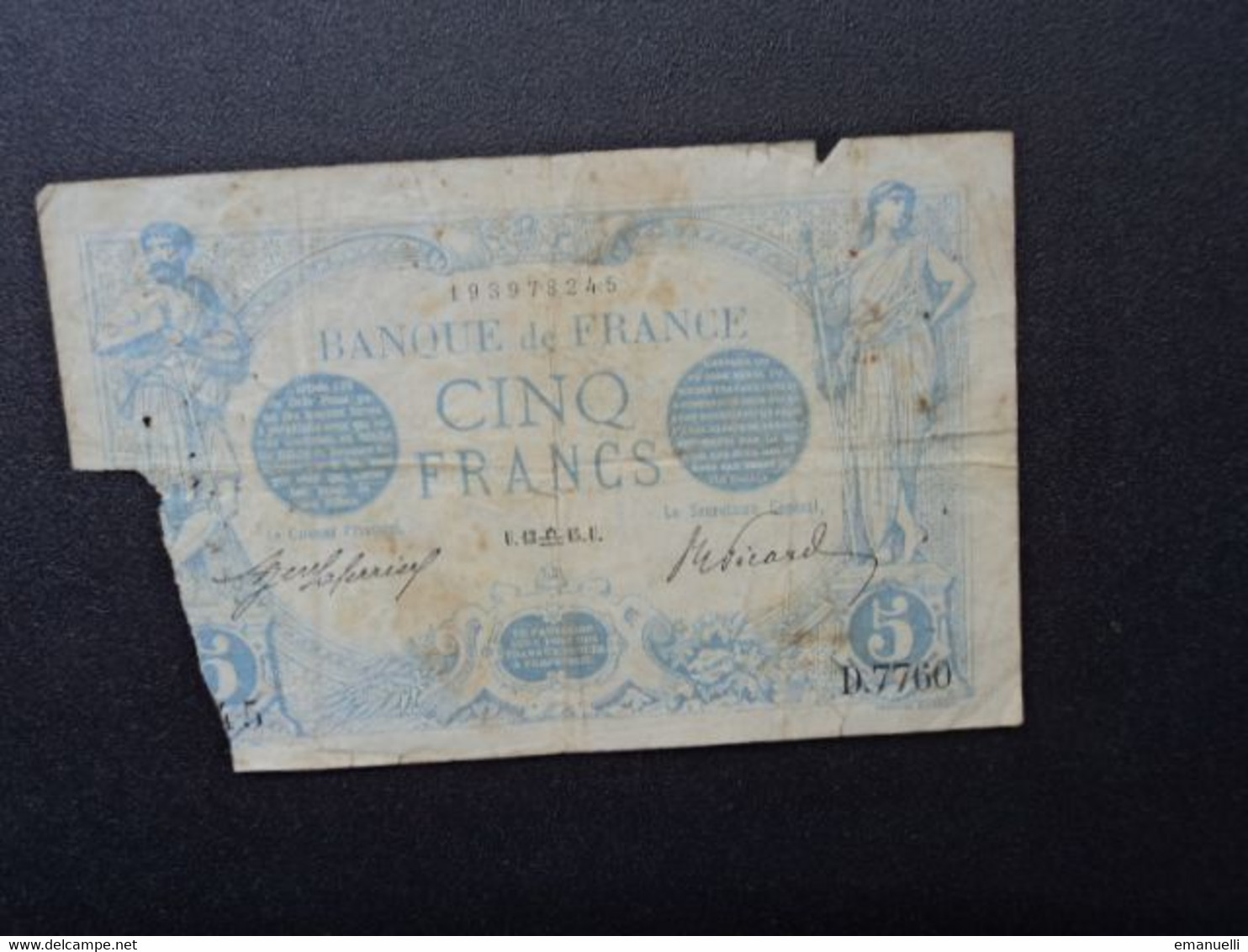 FRANCE * : 5 FRANCS  13 Septembre (19)15  FAYETTE 2-31 / P 70    AB - 5 F 1912-1917 ''Bleu''