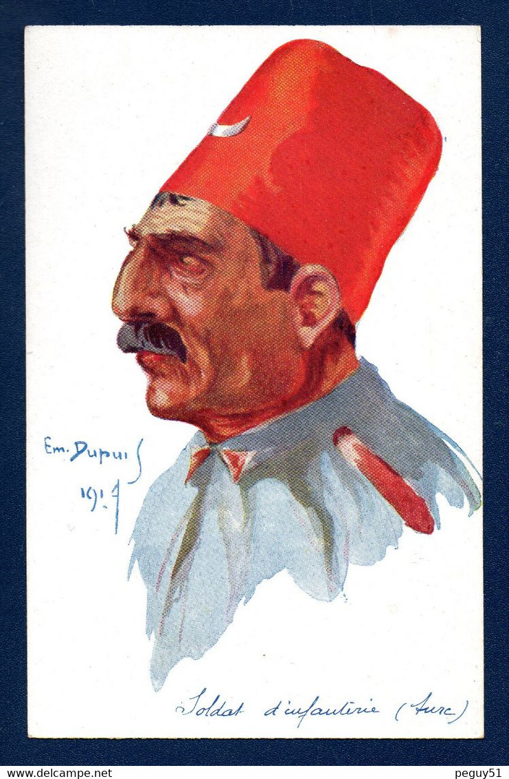 Soldat D'infanterie Turc (1914). Illustrateur Signé Emile Dupuis ( Série Leurs Caboches) N°. 32 - Dupuis, Emile