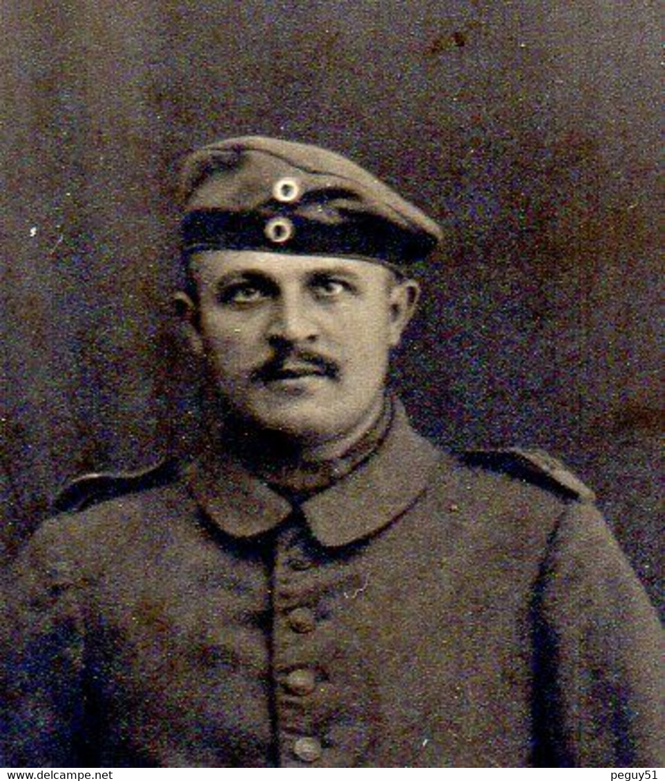 Carto-photo. Soldat Allemand. Photograph Atelier L. Bäurle , Saarburg I. Lothr. 1914 - Guerra 1914-18