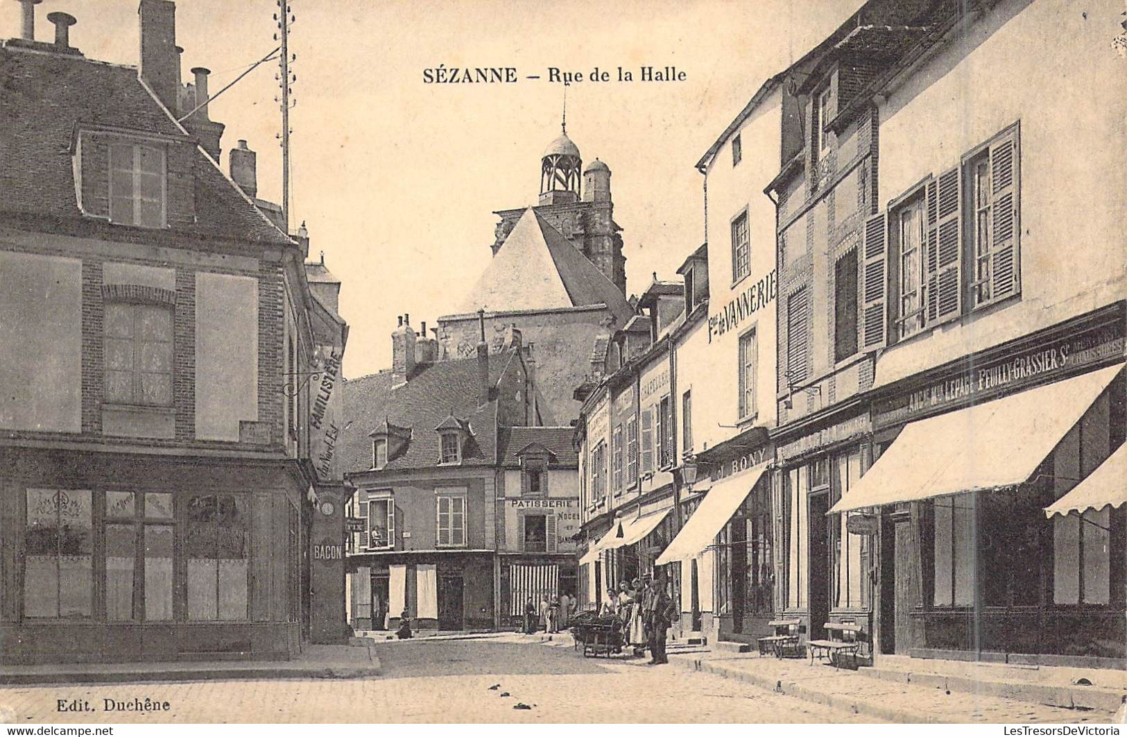 FRANCE - 51 - Sézanne - Rue De La Halle - Edit Duchêne - Carte Postale Ancienne - Sezanne