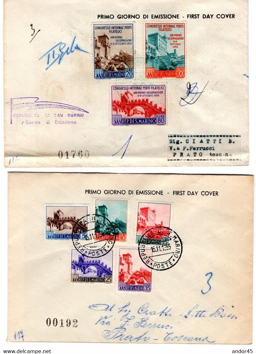 INSIEME DI 11 BUSTE TUTTE FDC VENETIA SERIE COMPLETA S.253 "EUROPA UNITA "+"CONG.INTER.DEI PERITI FILA."+ " VEDUTE "+ "E - Lettres & Documents