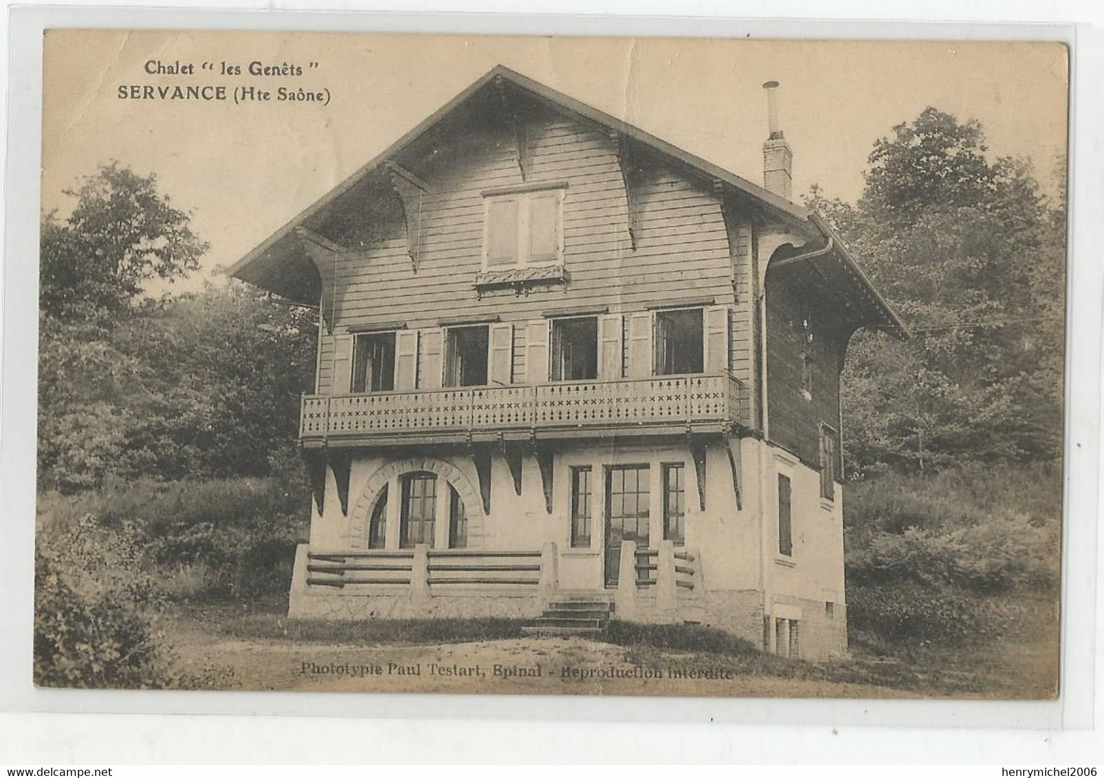 70 Haute Saone Servance Chalet Maison Les Genets 1923 Ed Paul Testart , épinal - Sonstige & Ohne Zuordnung