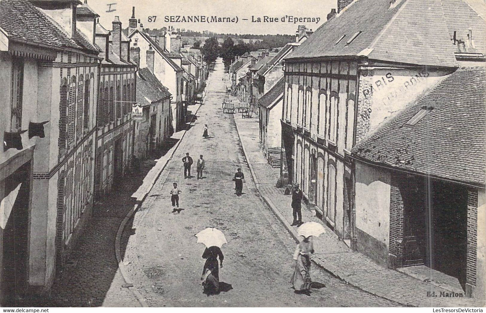 FRANCE - 51 - Sézanne - La Rue D'Epernay - Animée - Carte Postale Ancienne - Sezanne