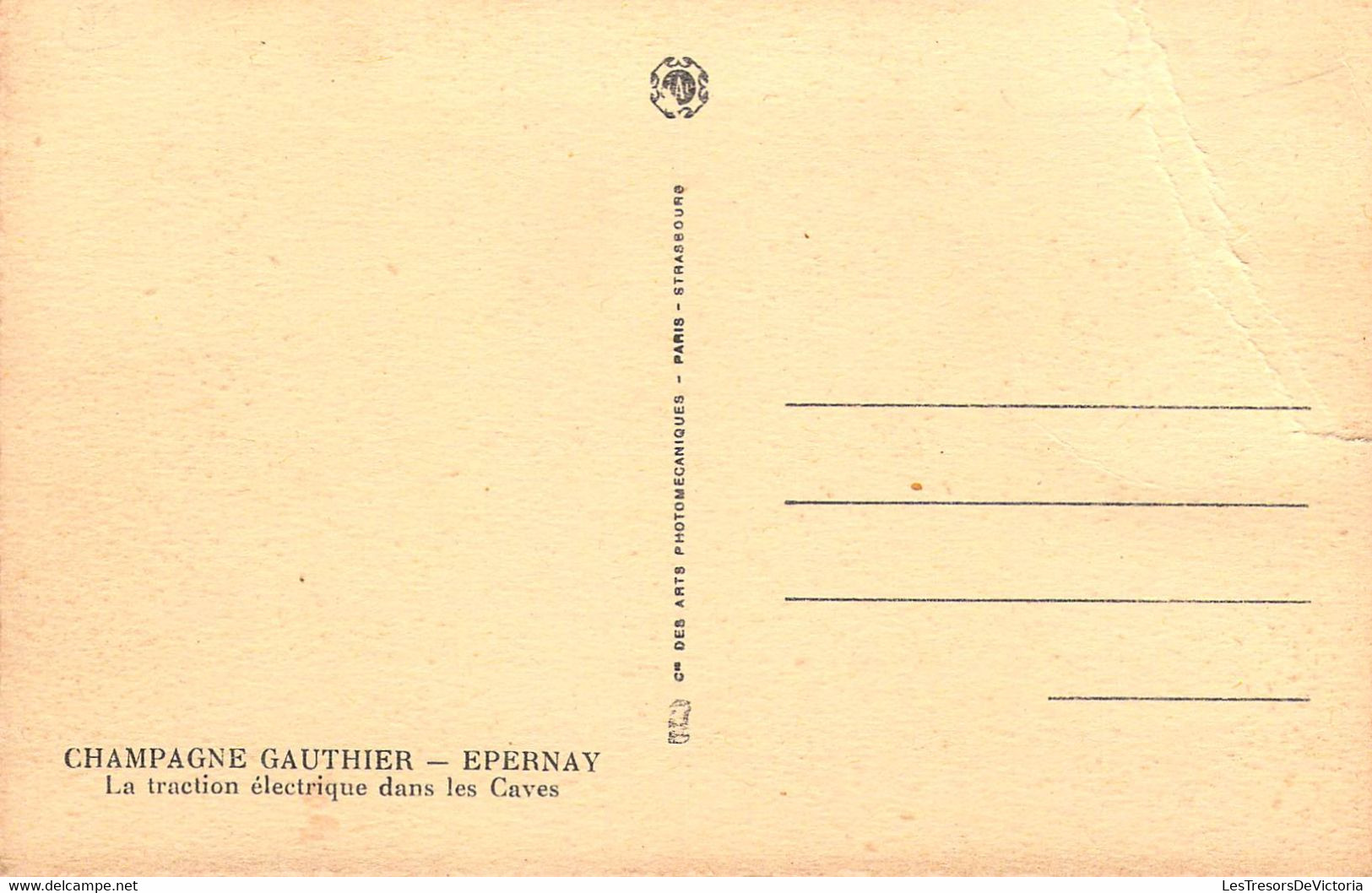 FRANCE - 51 - Epernay - Champagne Gauthier - La Traction électrique Dans Les Caves - Carte Postale Ancienne - Epernay