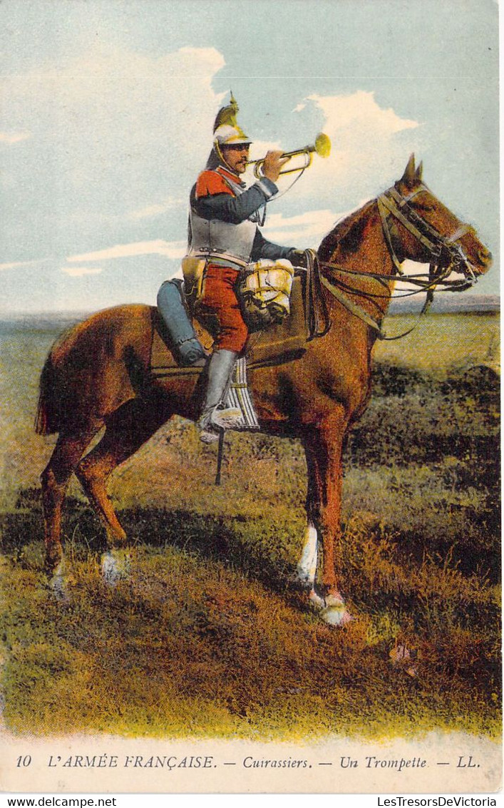 MILITARIA - L'armée Française - Cuirassiers - Une Trompette De Cavalerie - LL - Carte Postale Ancienne - Regimientos