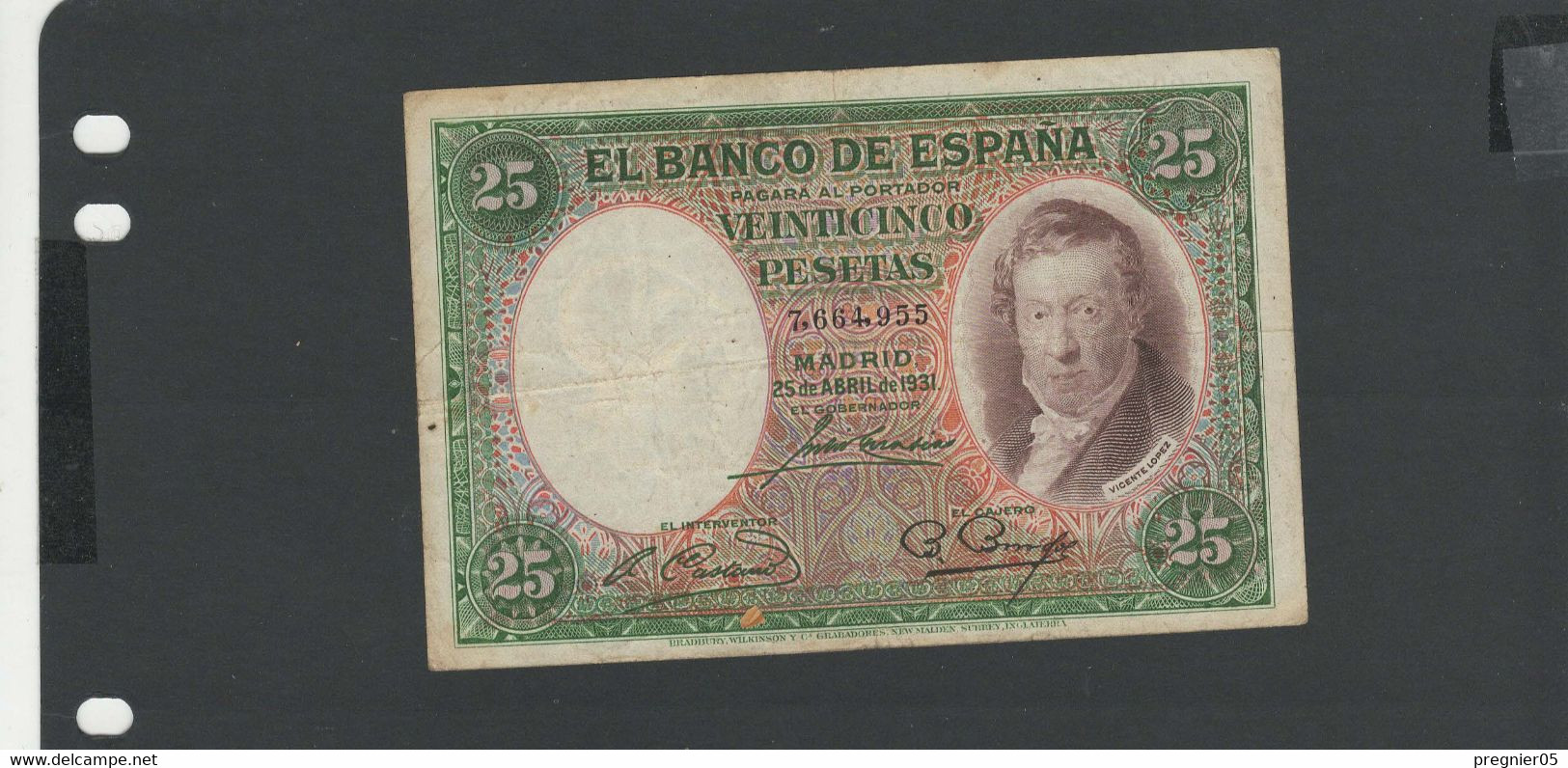 ESPAGNE - Billet 25 Pesetas 1931 TTB/VF Pick-081 - 25 Pesetas