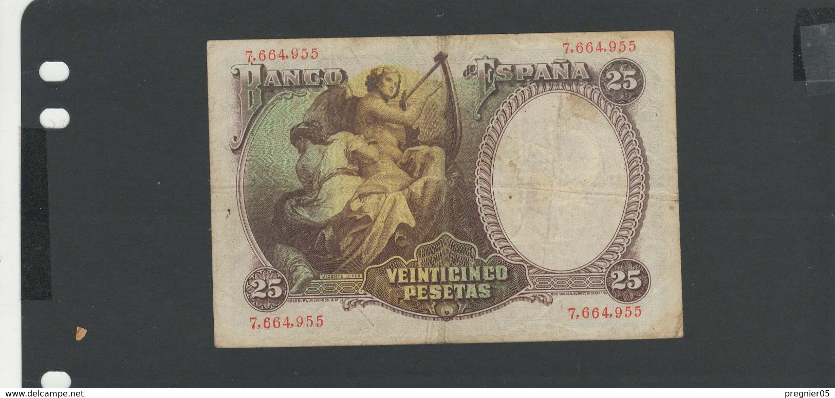 ESPAGNE - Billet 25 Pesetas 1931 TTB/VF Pick-081 - 25 Pesetas